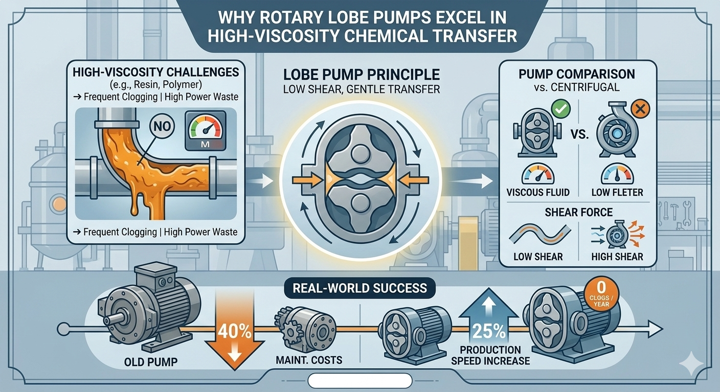 Why Rotary Lobe Pumps Excel in High-Viscosity Chemical Transfer