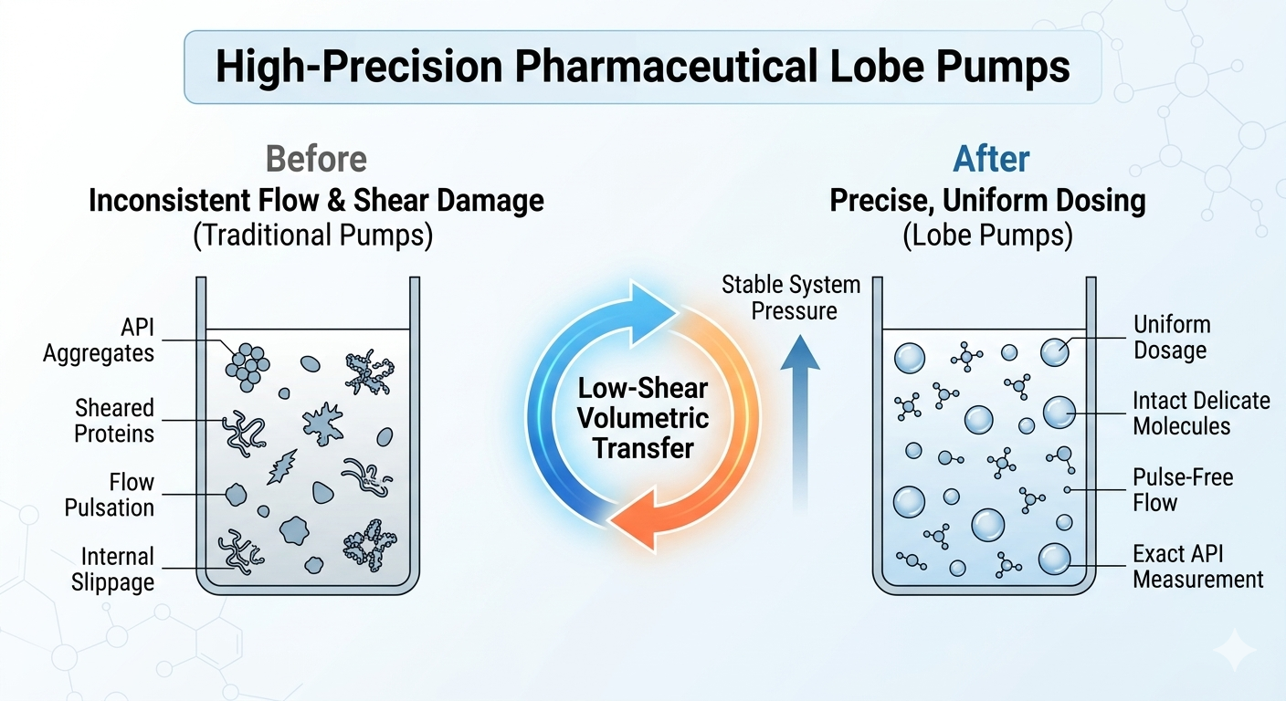High-Precision Pharmaceutical Lobe Pumps for Accurate Dosing and Transfer