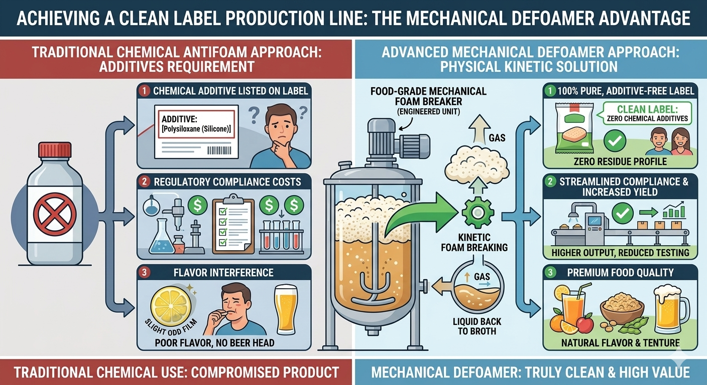 Food-Grade Mechanical Defoamers: Achieving a Clean Label Production Line
