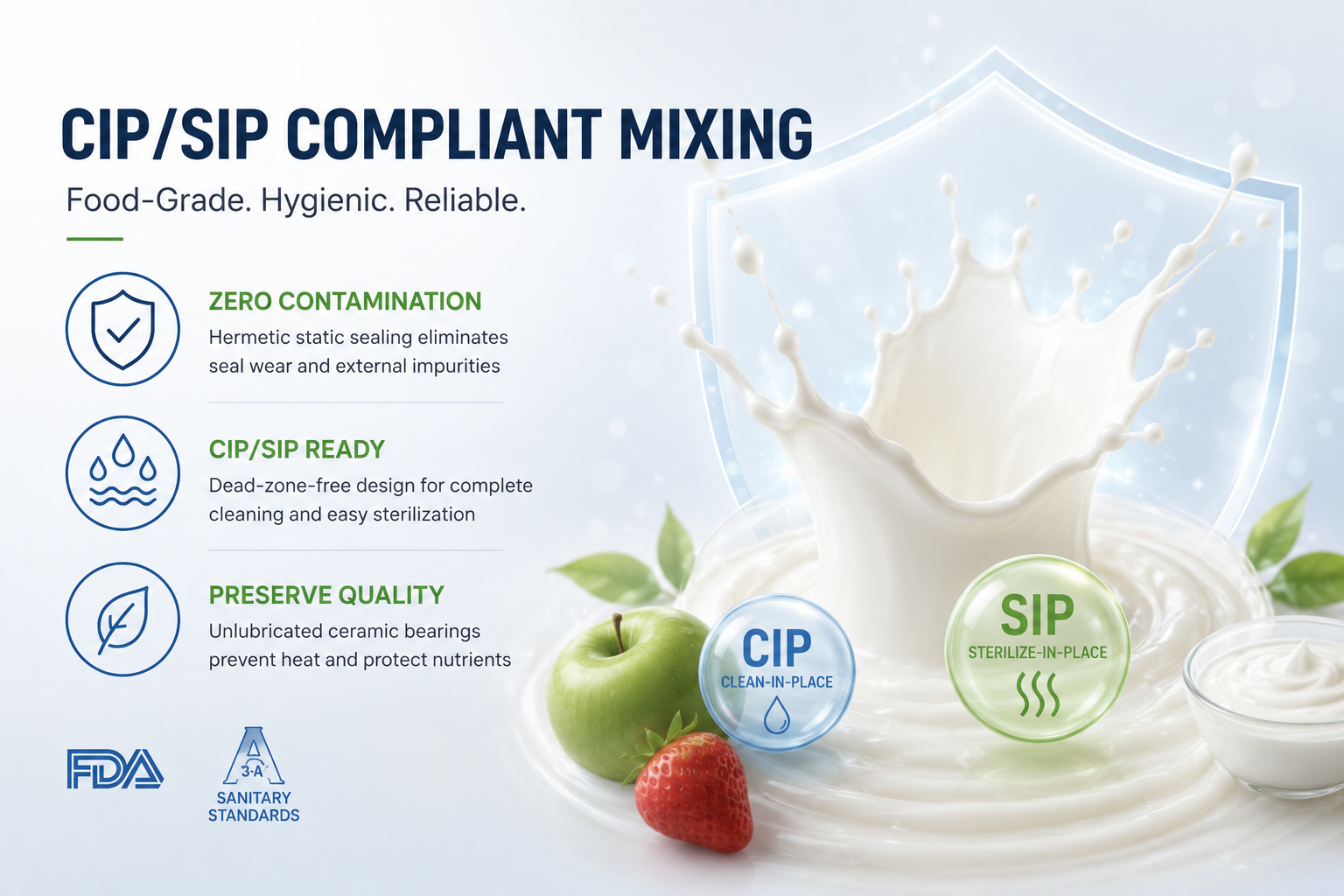 CIP/SIP Compliant Mixing: Food-Grade Top-Mounted Magnetic Agitators for Modern Lines