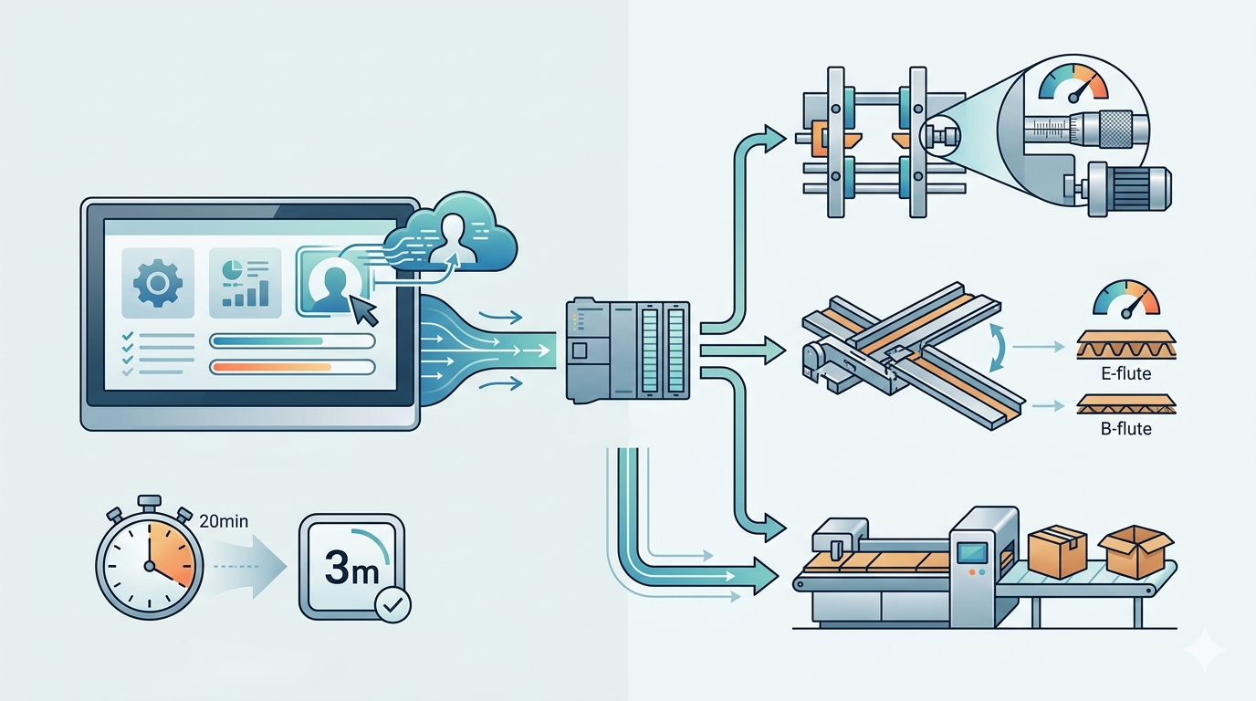 How HMIs Optimize Corrugated Folder Gluer Machine Setup