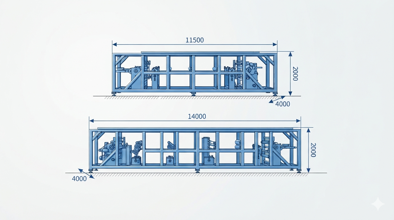 Automatic Folder Gluer and Folder Gluer Stitcher Machine Dimensions for Factory Layout Planning