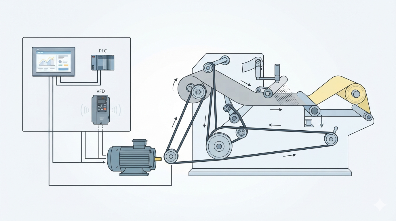 Drive and Transmission System of Automatic Glue Scraping and Release Paper Pasting Machine for Precision Adhesive Application