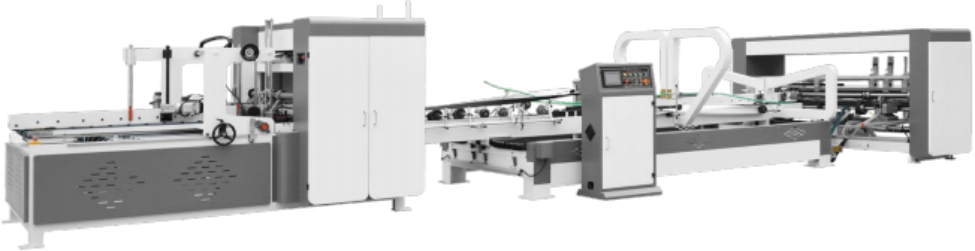 2400 Efficient Fully Automatic One-Piece Folder Gluer Machine for Flexible Carton Production